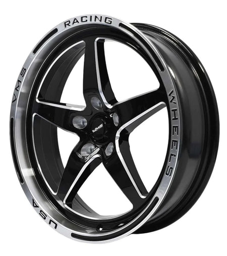 VMS 18X5 Front Street Drag Race Wheel Polished Lip (2005-2023 Mustang / 2024 Mustang) VWST028