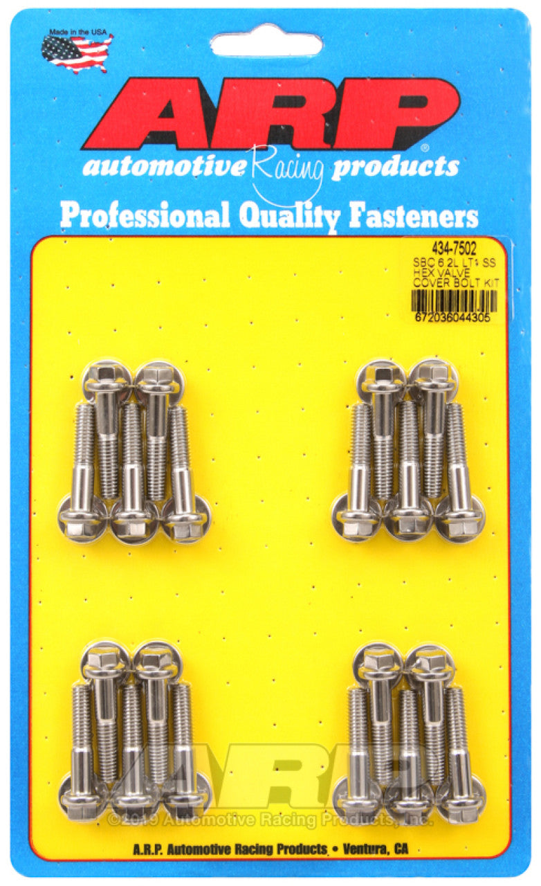 ARP Chevy LT1 6.2L Valve Cover Hex Stainless Steel Bolt Kit - 434-7502