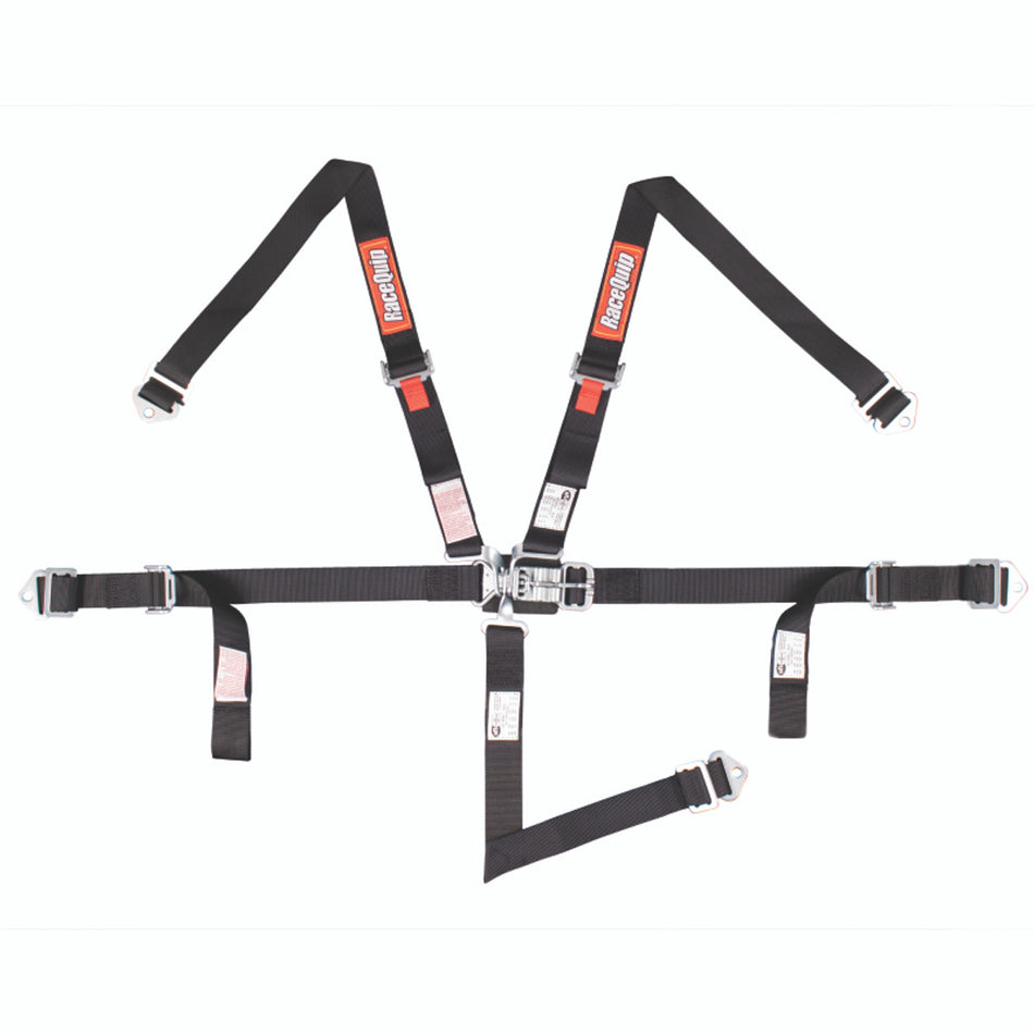 RaceQuip Black JR. L & L 5pt Harness - 709009