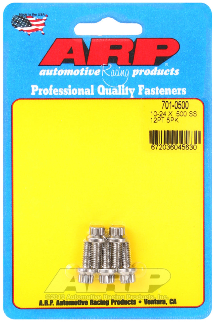 ARP 10-24 x .500 12pt SS bolts - 701-0500