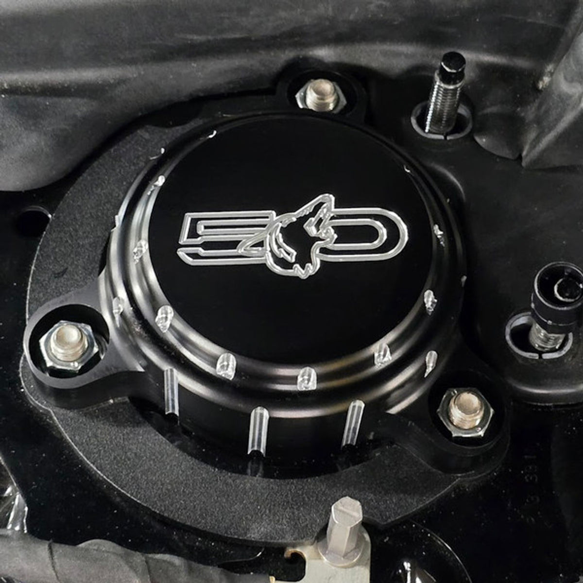 UPR Howling Coyote Billet Strut Cap Covers (2015 - 2024 Mustang GT) 1131-19