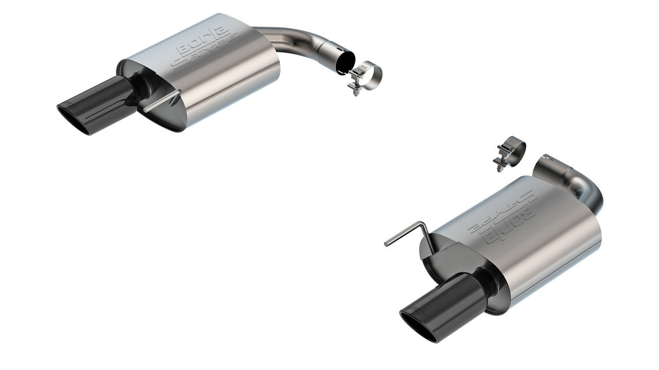 Borla 2024 Ford Mustang GT 5.0L V8 w/o Active Exhaust S-Type Axle-Back Exhaust System - Black Chrome - 11983BC