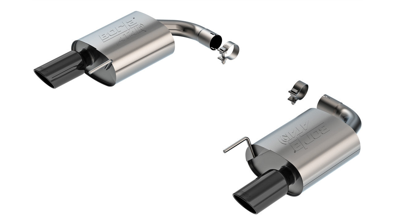 Borla 2024 Ford Mustang GT 5.0L V8 w/o Active Exhaust ATAK Axle-Back Exhaust System - Black Chrome - 11984BC