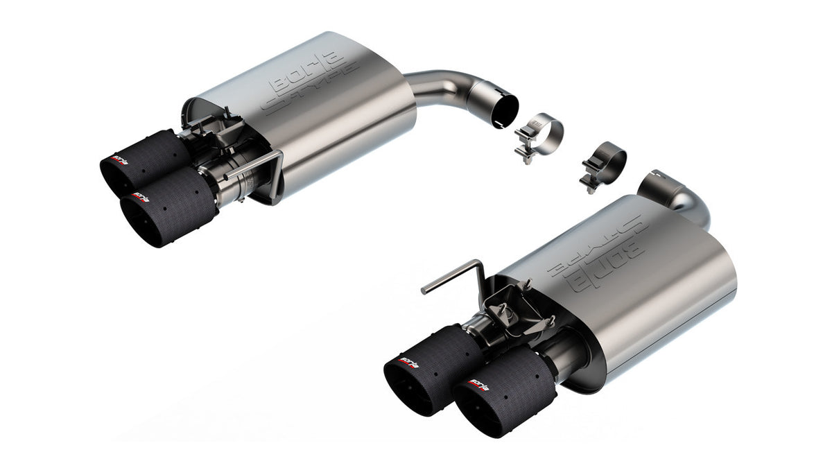 Borla 2024 Ford Mustang GT 5.0L V8 w/ Active Exhaust S-Type Axle-Back Exhaust System - Carbon Fiber - 11985CFBA
