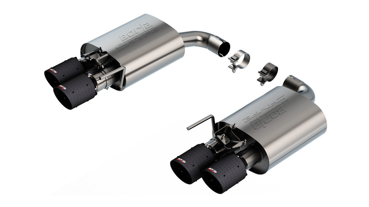 Borla 2024 Ford Mustang GT 5.0L V8 w/ Active Exhaust S-Type Axle-Back Exhaust System - Carbon Fiber - 11985CFBA