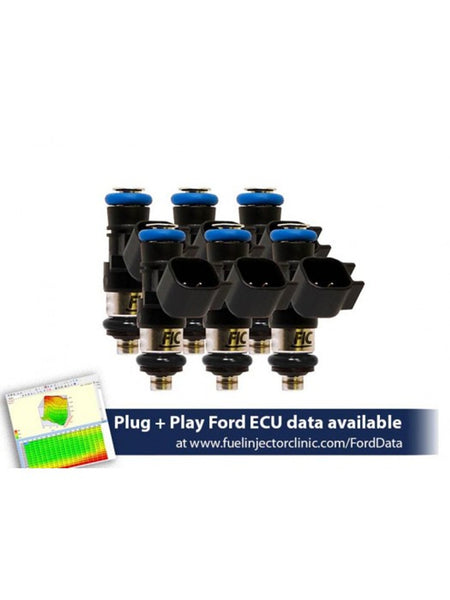 FIC 1200cc-D Injector Set 110lbs/hr at 43.5 PSI Fuel Pressure (2011-2017 Mustang V6) IS461-1200H-D