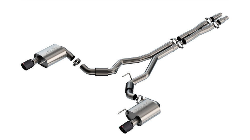 Borla 2024 Ford Mustang GT 5.0L V8 w/o Active Exhaust S-Type Cat-Back Exhaust System - Carbon Fiber - 140960CFBA