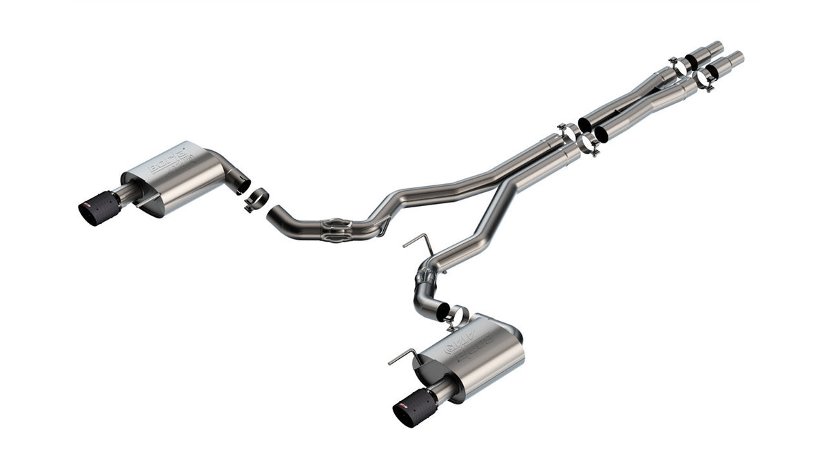 Borla 2024 Ford Mustang GT 5.0L V8 w/o Active Exhaust ATAK Cat-Back Exhaust System - Carbon Fiber - 140961CFBA