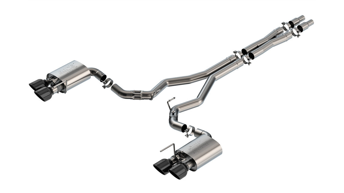 Borla 3" ATAK Catback Exhaust Black Tips (2024-2025 Mustang Dark Horse) 140965BC