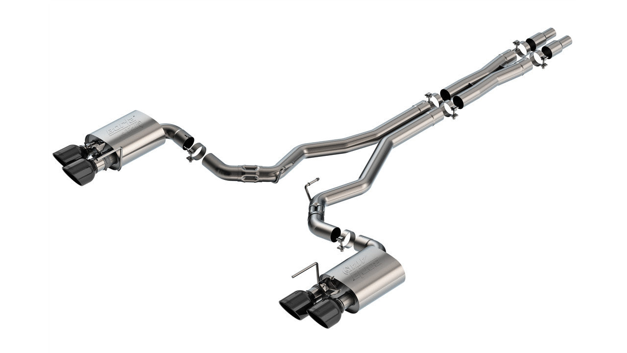 Borla 3" ATAK Catback Exhaust Black Tips (2024-2025 Mustang Dark Horse) 140965BC
