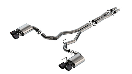 Borla 3" ATAK Catback Exhaust Carbon Fiber Tips (2024-2025 Mustang Dark Horse) 140965CFBA