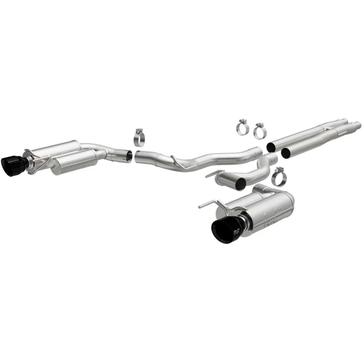 Magnaflow Competition Series Cat Back Performance Exhaust System Single Dual Single Rear Exit (2024-2025 Mustang GT) 19645