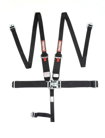RaceQuip Black L & L 5pt HNR Seat Belt - 717007