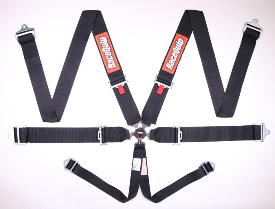 RaceQuip Black SFI CAMLOCK 6pt PD Lap Seat Belt - 743003