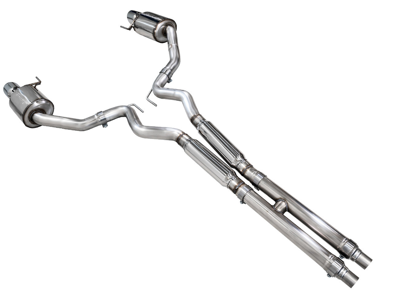 AWE Touring Edition Catback Exhaust Dual Silver Tips (2024-2025 Mustang GT) 3015-32650