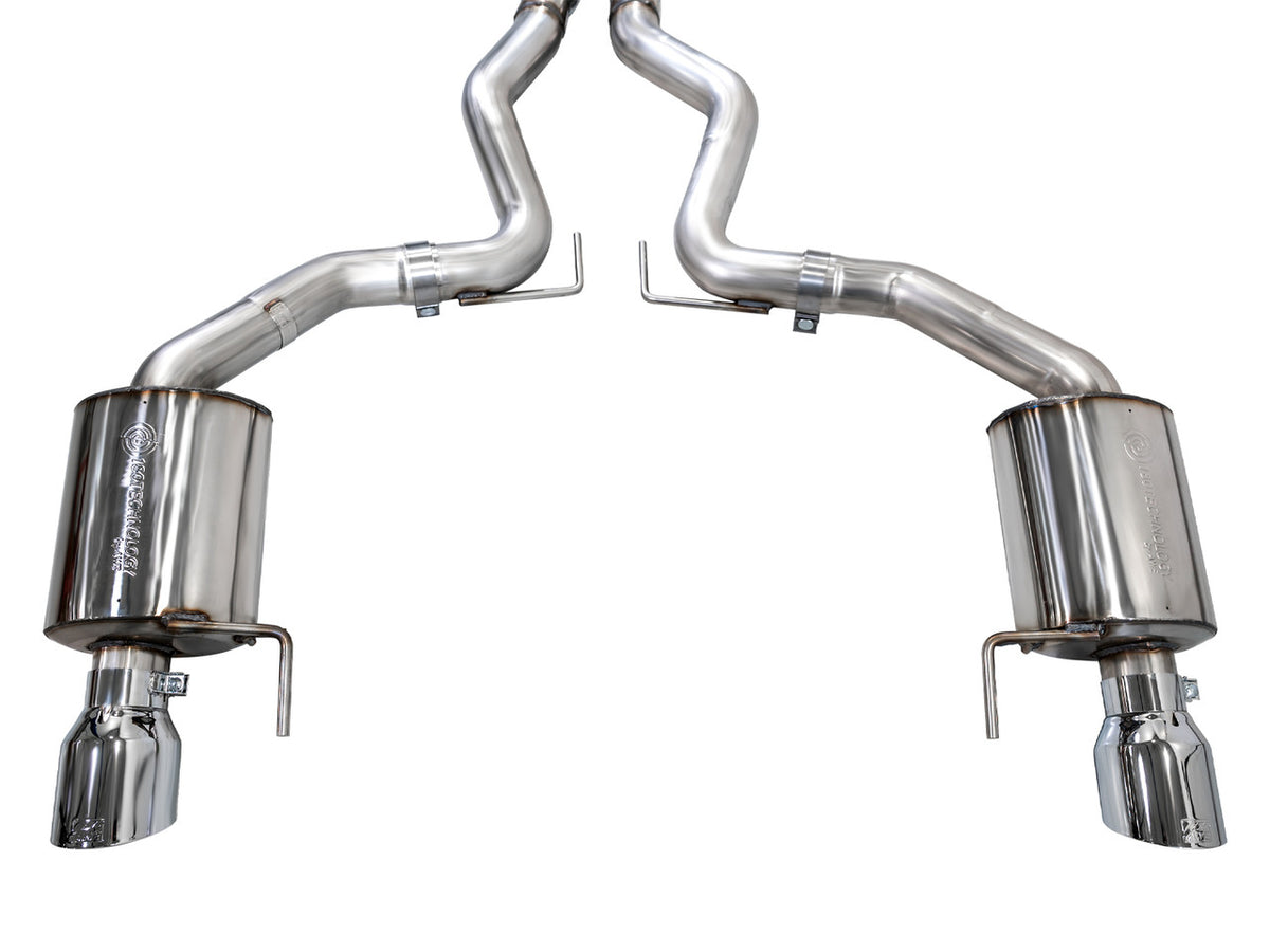 AWE Touring Edition Catback Exhaust Dual Silver Tips (2024-2025 Mustang GT) 3015-32650