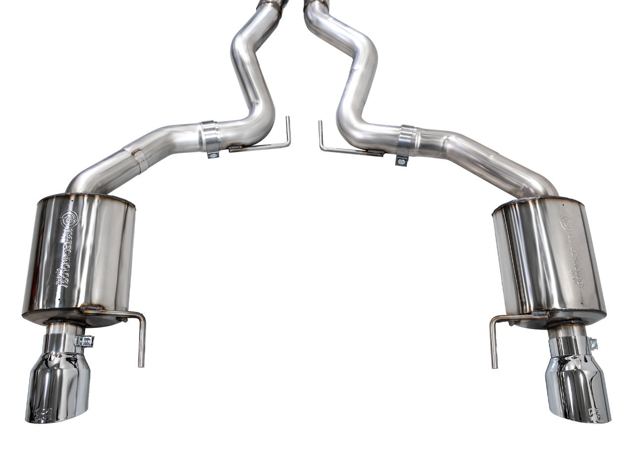 AWE Touring Edition Catback Exhaust Dual Silver Tips (2024-2025 Mustang GT) 3015-32650