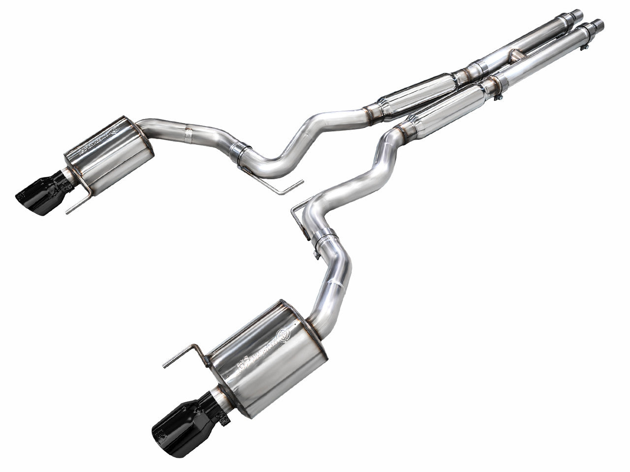 AWE Touring Edition Catback Exhaust Dual Black Tips (2024-2025 Mustang GT) 3015-33650