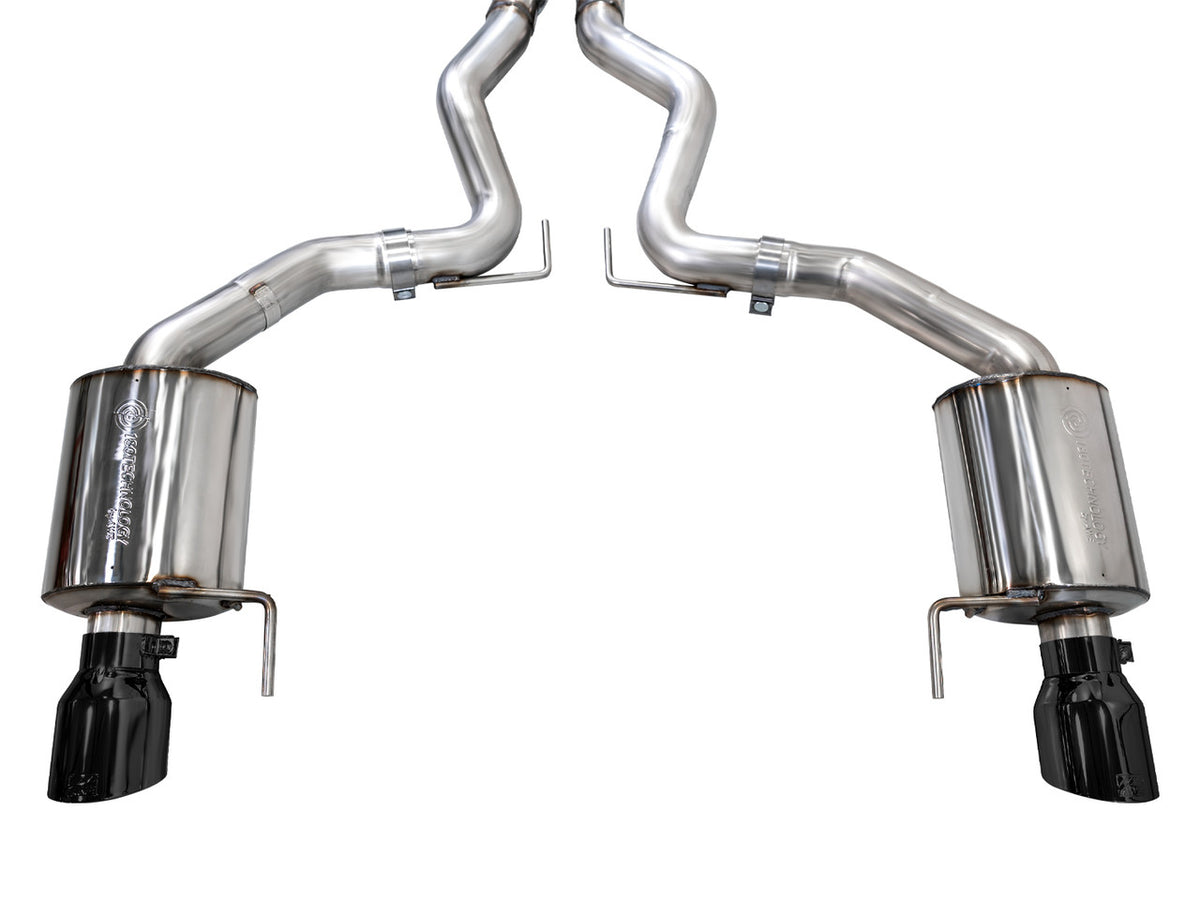 AWE Touring Edition Catback Exhaust Dual Black Tips (2024-2025 Mustang GT) 3015-33650