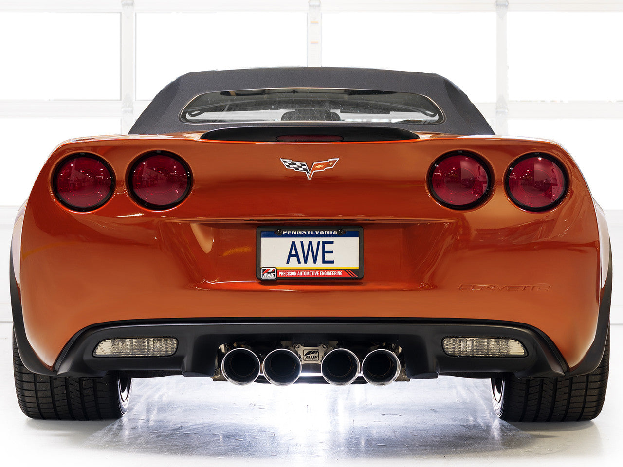 AWE Touring Edition Axleback Exhaust Chrome Tips (2005 - 2007 C6 Corvette 6.0L / 2008 6.0L) 3015-42660