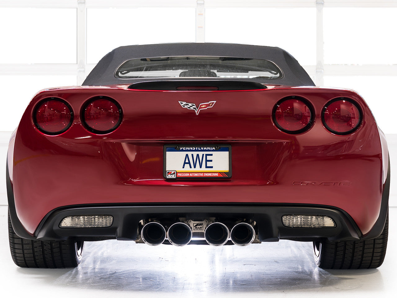 AWE Touring Edition Axleback Exhaust Chrome Tips (2009 - 2013 C6 Corvette 6.2L) 3015-42662