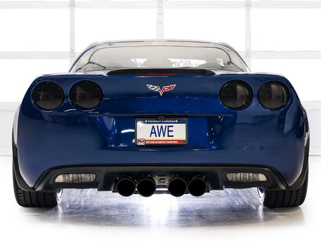 AWE Touring Edition Axleback Exhaust Black Tips (2006 - 2013 C6 Corvette Z06 / ZR1) 3015-43606