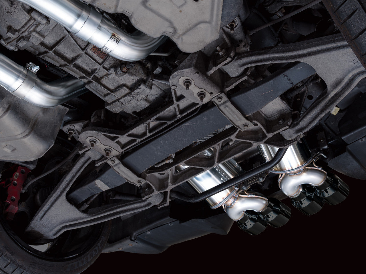AWE Touring Edition Axleback Exhaust Black Tips (2006 - 2013 C6 Corvette Z06 / ZR1) 3015-43606