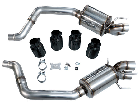 AWE Touring Edition Axleback Exhaust Black Tips (2005 - 2007 C6 Corvette 6.0L / 2008 6.0L) 3015-43660