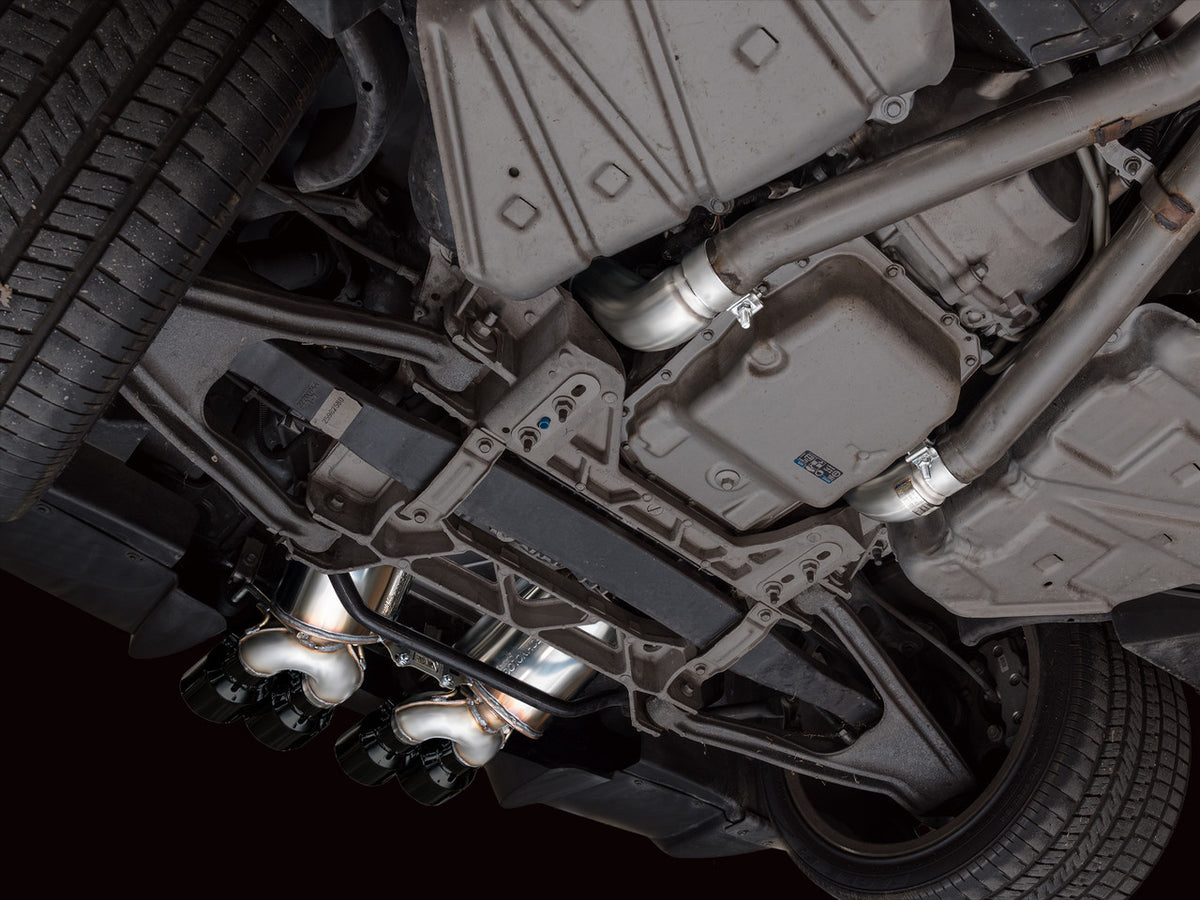 AWE Touring Edition Axleback Exhaust Black Tips (2005 - 2007 C6 Corvette 6.0L / 2008 6.0L) 3015-43660