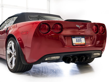 AWE Touring Edition Axleback Exhaust Black Tips (2009 - 2013 C6 Corvette 6.2L) 3015-43662