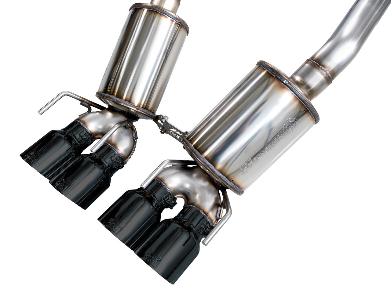 AWE Touring Edition Axleback Exhaust Black Tips (2009 - 2013 C6 Corvette 6.2L) 3015-43662