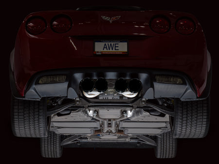 AWE Touring Edition Axleback Exhaust Black Tips (2009 - 2013 C6 Corvette 6.2L) 3015-43662