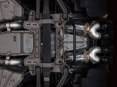 AWE Touring Edition Axleback Exhaust Black Tips (2009 - 2013 C6 Corvette 6.2L) 3015-43662