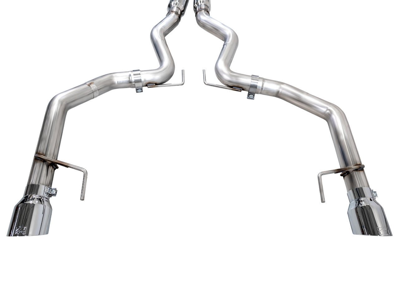AWE Track Edition Catback Exhaust Dual Silver Tips (2024-2025 Mustang GT) 3020-32650