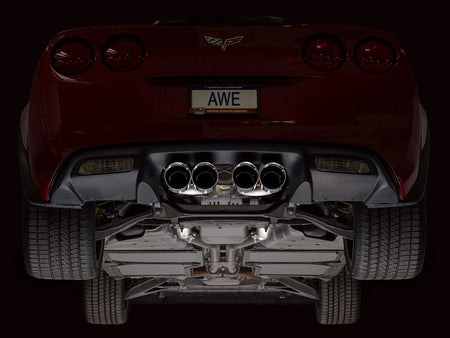 AWE Track Edition Axleback Exhaust Chrome Tips (2005 - 2007 C6 Corvette 6.0L / 2008 6.0L) 3020-42660