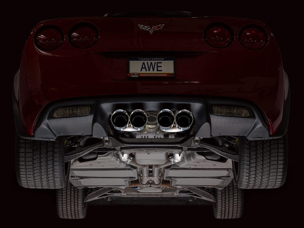 AWE Track Edition Axleback Exhaust Chrome Tips (2009 - 2013 C6 Corvette 6.2L) 3020-42662