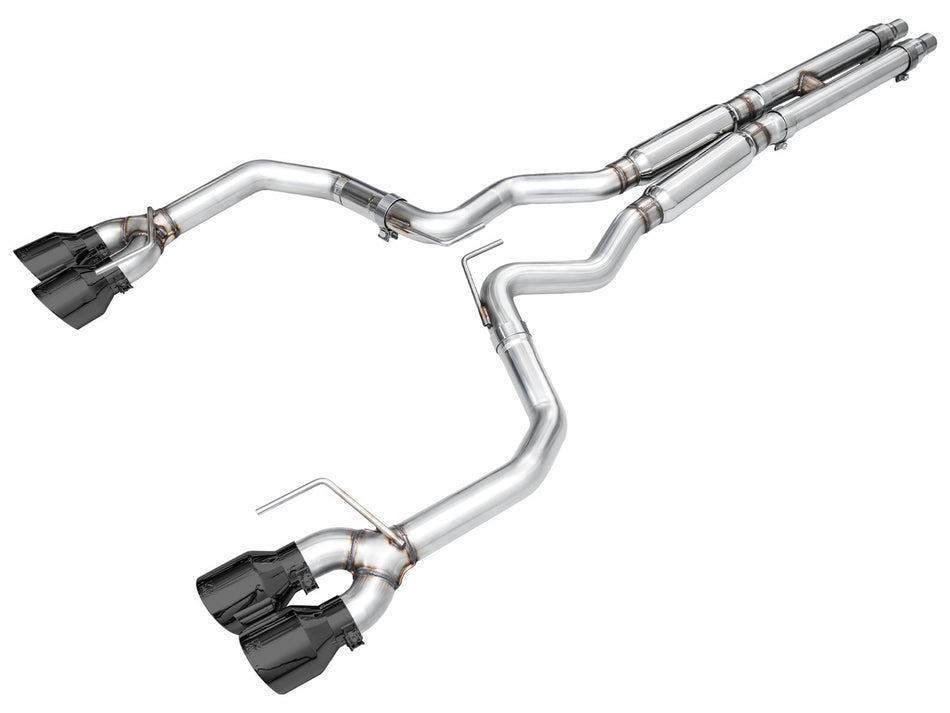 AWE Track Edition Catback Exhaust Quad Black Tips (2024-2025 Dark Horse S650) 3020-43375
