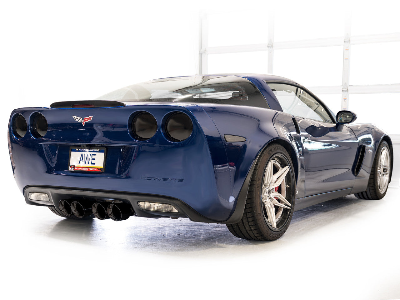AWE Track Edition Axleback Exhaust Black Tips (2006 - 2013 C6 Corvette Z06 / ZR1) 3020-43606
