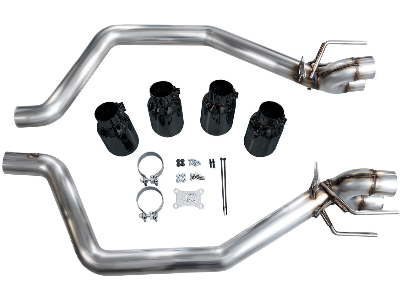 AWE Track Edition Axleback Exhaust Black Tips (2006 - 2013 C6 Corvette Z06 / ZR1) 3020-43606