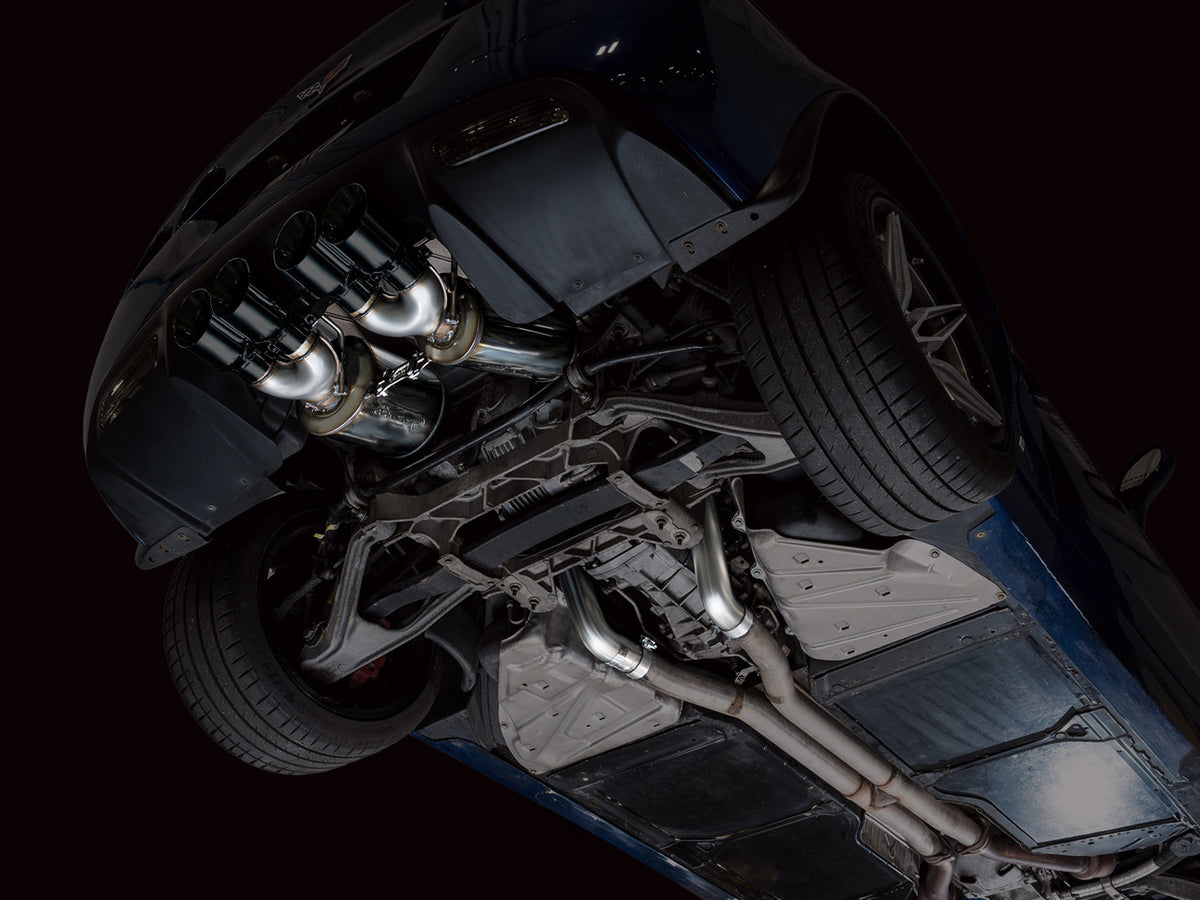 AWE Track Edition Axleback Exhaust Black Tips (2006 - 2013 C6 Corvette Z06 / ZR1) 3020-43606