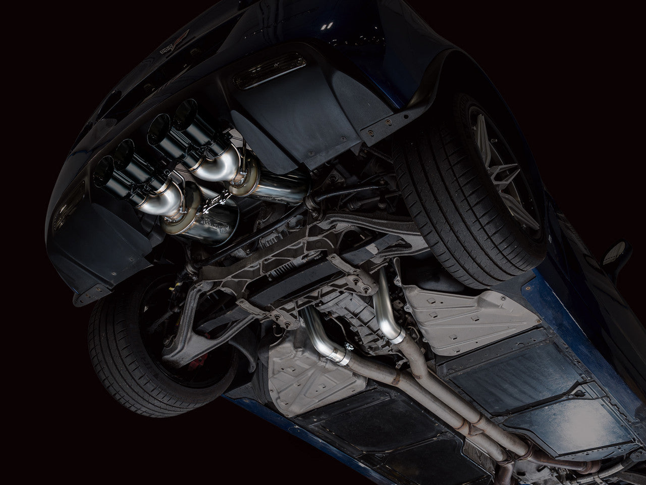 AWE Track Edition Axleback Exhaust Black Tips (2006 - 2013 C6 Corvette Z06 / ZR1) 3020-43606