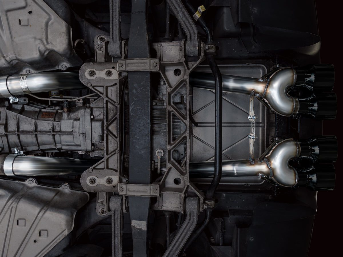 AWE Track Edition Axleback Exhaust Black Tips (2006 - 2013 C6 Corvette Z06 / ZR1) 3020-43606