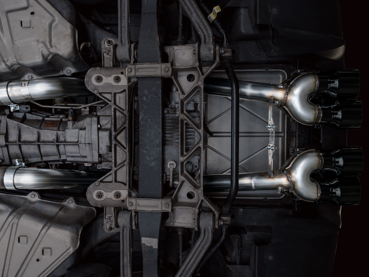 AWE Track Edition Axleback Exhaust Black Tips (2006 - 2013 C6 Corvette Z06 / ZR1) 3020-43606