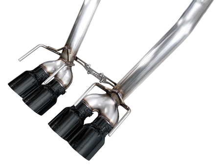 AWE Track Edition Axleback Exhaust Black Tips (2005 - 2007 C6 Corvette 6.0L / 2008 6.0L) 3020-43660