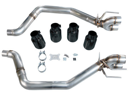 AWE Track Edition Axleback Exhaust Black Tips (2005 - 2007 C6 Corvette 6.0L / 2008 6.0L) 3020-43660
