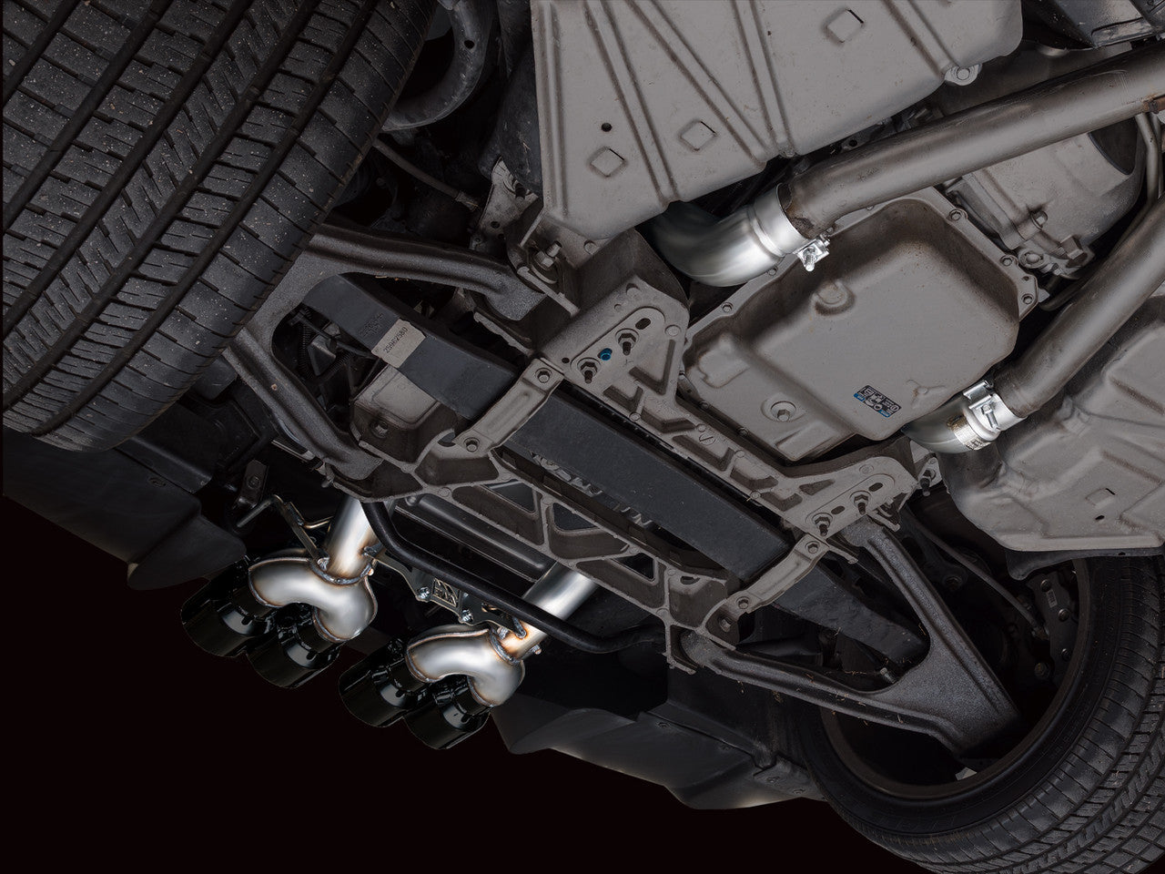 AWE Track Edition Axleback Exhaust Black Tips (2005 - 2007 C6 Corvette 6.0L / 2008 6.0L) 3020-43660