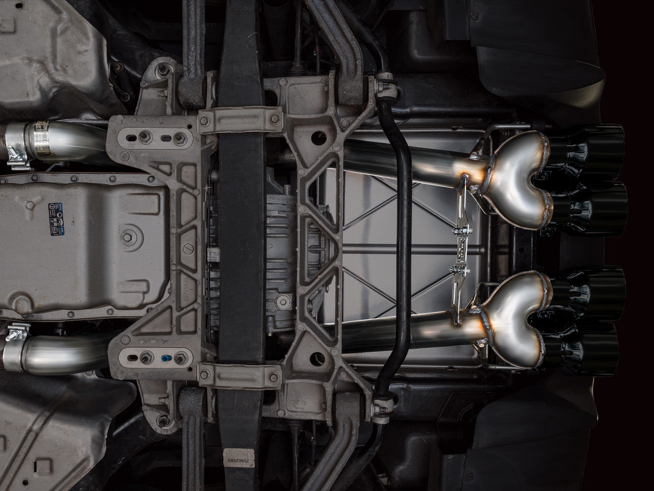 AWE Track Edition Axleback Exhaust Black Tips (2005 - 2007 C6 Corvette 6.0L / 2008 6.0L) 3020-43660