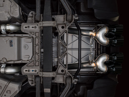 AWE Track Edition Axleback Exhaust Black Tips (2005 - 2007 C6 Corvette 6.0L / 2008 6.0L) 3020-43660