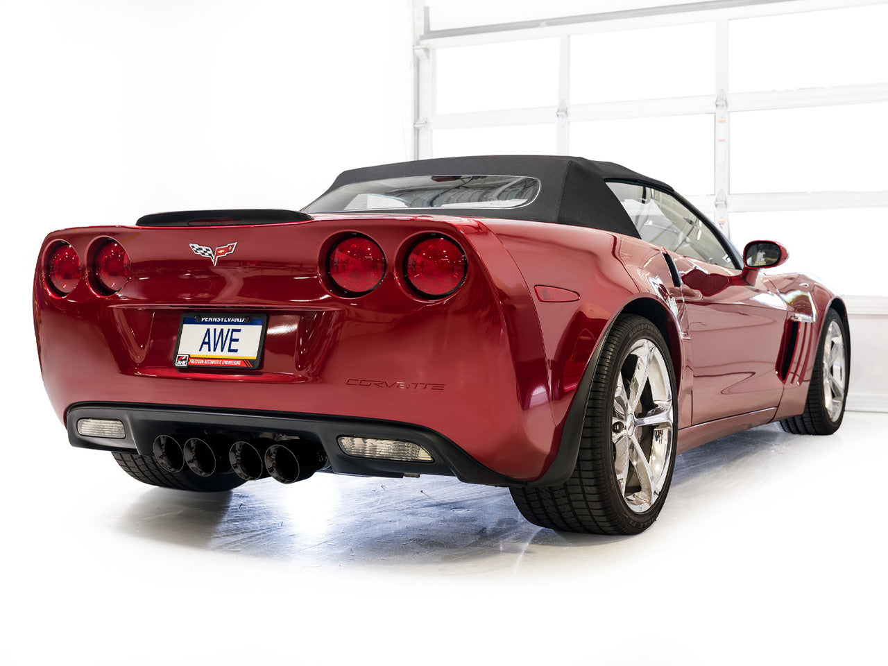 AWE Track Edition Axleback Exhaust Black Tips (2009 - 2013 C6 Corvette 6.2L) 3020-43662