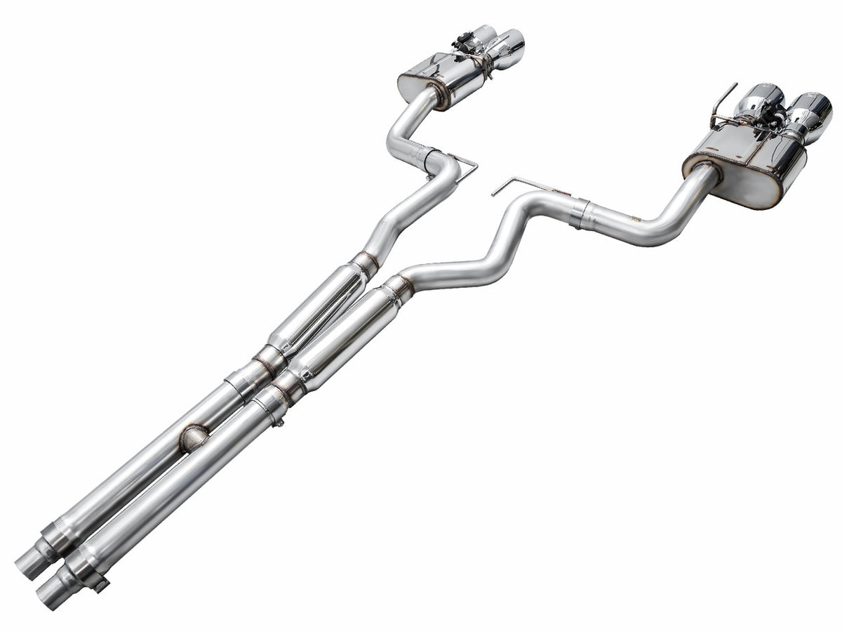 AWE Switchpath Catback Exhaust Quad Silver Tips (2024-2025 Dark Horse S650) 3025-42375